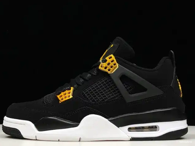 TBkick Royalty Metallic 308497-032 Black Gold-White Jordan 4 Air 0514